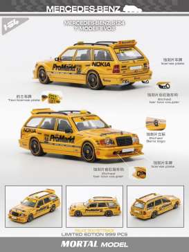 Mercedes Benz  - S124 yellow - 1:64 - Mortal Model - MT-006 - MT-006 | Toms Modelautos