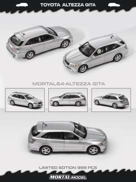 Toyota  - Altezza silver - 1:64 - Mortal Model - MT-009 - MT-009 | Toms Modelautos