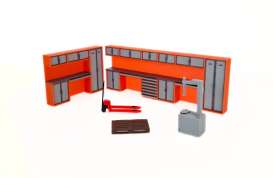 Accessoires  - Garage Furniture & Accessories orange/grey - 1:43 - Dioramatoys - DTJ4378 - DTJ4378 | Toms Modelautos