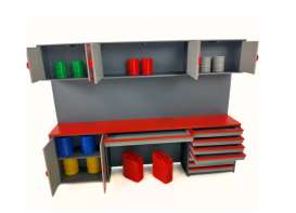 Accessoires  - Cabinet with Accessories various - 1:18 - Dioramatoys - DTJ1880 - DTJ1880 | Toms Modelautos