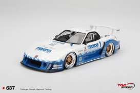 Mazda  - RX7 2025 white/blue - 1:18 - Top Speed - TS0637 - TS0637 | Toms Modelautos