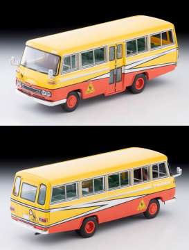 Nissan  - Civilian  yellow/red - 1:64 - Tomica Limited Vintage - LV-N60b - TLV-N60b | Toms Modelautos