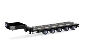 Trailer  - Goldhofer antraciet - 1:87 - Herpa - 076388-012 - herpa076388-012 | Toms Modelautos