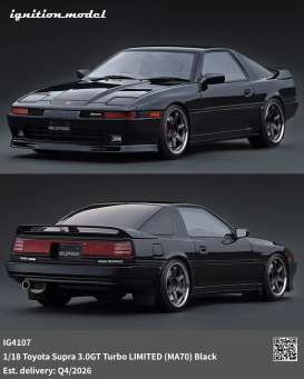 Toyota  - Supra 3.0 GT black - 1:18 - Ignition - IG4107 - IG4107 | Toms Modelautos