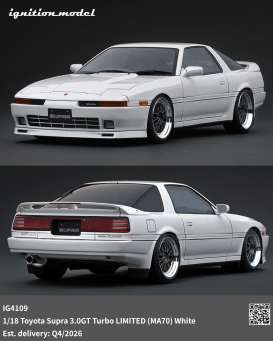 Toyota  - Supra 3.0 GT white - 1:18 - Ignition - IG4109 - IG4109 | Toms Modelautos