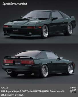 Toyota  - Supra 3.0 GT green metallic - 1:18 - Ignition - IG4110 - IG4110 | Toms Modelautos
