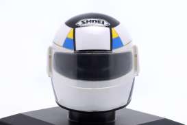 Helmet  - 1986 white/blue/green - 1:5 - Magazine Models - HELFE20 - HELFE20 | Toms Modelautos