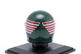 Helmet  - 1970 red/green/white - 1:5 - Magazine Models - HELFE65 - HELFE65 | Toms Modelautos