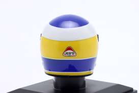 Helmet  - 1985 white/blue/yellow - 1:5 - Magazine Models - HELFE09 - HELFE09 | Toms Modelautos