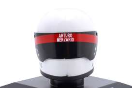 Helmet  - 1973 white/red/green - 1:5 - Magazine Models - HELFE21 - HELFE21 | Toms Modelautos