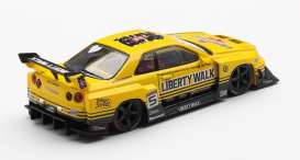 Nissan  - GTR (R34) 2025 yellow - 1:64 - Mini GT - MGT01182-R - MGT01182R | Toms Modelautos