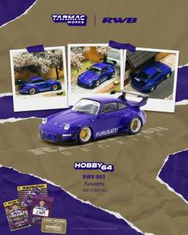 Porsche  - RWB 993 2024 purple - 1:64 - Tarmac - T64-TL017-FU - TC-T64-TL017-FU | Toms Modelautos