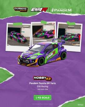 Toyota  - Yaris GR 2025 purple - 1:43 - Tarmac - T43-025-EVA - TC-T43-025-EVA | Toms Modelautos