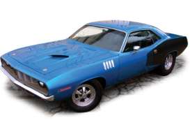 Plymouth  - Hemi 1971 blue - 1:43 - IXO America - U43RDC021 - ixoU43RDC021 | Toms Modelautos