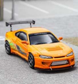 Nissan  - S15 orange - 1:64 - Focal Horizon  - FH003 - FH003 | Toms Modelautos