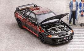 Nissan  - GTR-R32 black/red - 1:64 - Focal Horizon  - FH013 - FH013 | Toms Modelautos