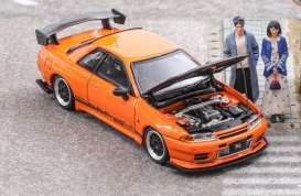 Nissan  - GTR-VR32 orange - 1:64 - Focal Horizon  - FH016 - FH016 | Toms Modelautos