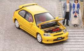 Honda  - EK9 yellow - 1:64 - Focal Horizon  - FH035 - FH035 | Toms Modelautos