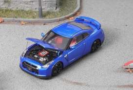 Nissan  - GTR-R35 blue - 1:64 - Focal Horizon  - FH047 - FH047 | Toms Modelautos