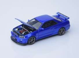 Nissan  - GTR-R34 blue - 1:64 - Focal Horizon  - FH049 - FH049 | Toms Modelautos