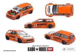 Honda  - Civic 1987 orange - 1:64 - Mini GT - KHMG265 - MGTKHMG265 | Toms Modelautos