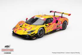 Ferrari  - 296 GT3 2025 yellow/pink - 1:18 - BBR - CS18016 - BBRCS18016 | Toms Modelautos