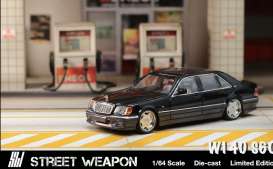 Mercedes Benz  - W140 black/grey - 1:64 - Street Weapon - STW180 - STW180 | Toms Modelautos