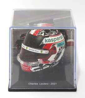 Helmet  - 2021 white/red/black - 1:5 - Magazine Models - HELFE03 - HELFE03 | Toms Modelautos