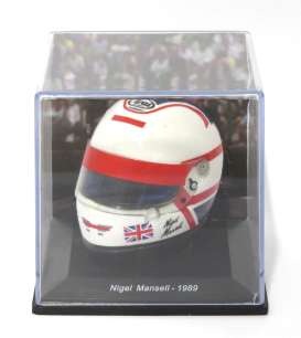 Helmet  - 1989 white/red - 1:5 - Magazine Models - HELFE07 - HELFE07 | Toms Modelautos