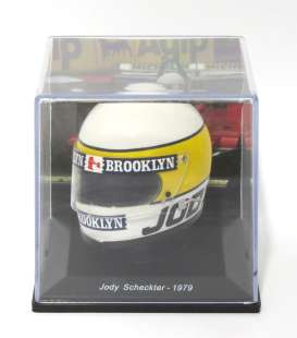 Helmet  - 1979 white/yellow - 1:5 - Magazine Models - HELFE19 - HELFE19 | Toms Modelautos