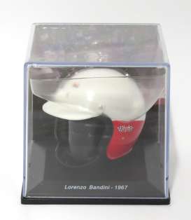 Helmet  - 1967 white/red - 1:5 - Magazine Models - HELFE22 - HELFE22 | Toms Modelautos