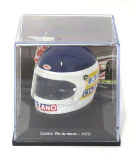 Helmet  - 1978 white/blue/yellow - 1:5 - Magazine Models - HELFE24 - HELFE24 | Toms Modelautos