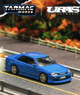 Nissan  - Skyline ER34 blue - 1:64 - Tarmac - T64G-088-BL-B - TC-T64G-088-BL-BL | Toms Modelautos