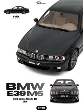 BMW  - E39 2000 black - 1:18 - OttOmobile Miniatures - OT1338 - OT1338 | Toms Modelautos