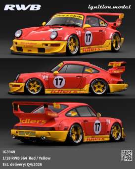 Porsche  - RWB 964 red/yellow - 1:18 - Ignition - IG3948 - IG3948 | Toms Modelautos