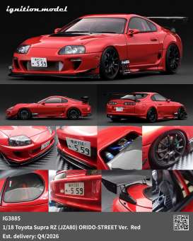 Toyota  - Supra RZ (JZA80) red - 1:18 - Ignition - IG3885 - IG3885 | Toms Modelautos