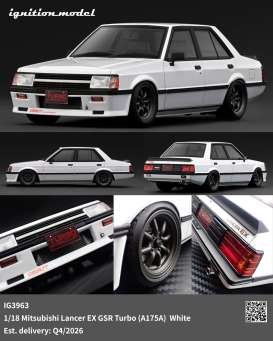 Mitsubishi  - Lancer EX GSR Turbo (A175A) white - 1:18 - Ignition - IG3963 - IG3963 | Toms Modelautos