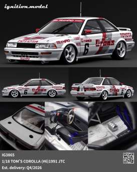 Toyota  - Corolla 1991 white/red - 1:18 - Ignition - IG3865 - IG3865 | Toms Modelautos