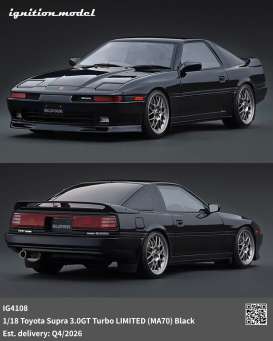 Toyota  - Supra 3.0GT black - 1:18 - Ignition - IG4108 - IG4108 | Toms Modelautos