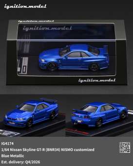 Nissan  - Skyline blue metallic - 1:64 - Ignition - IG4174 - IG4174 | Toms Modelautos