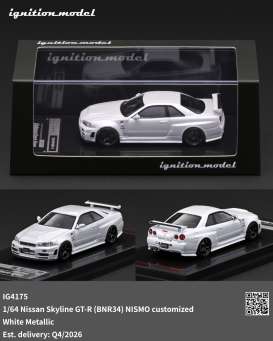 Nissan  - Skyline white metallic - 1:64 - Ignition - IG4175 - IG4175 | Toms Modelautos