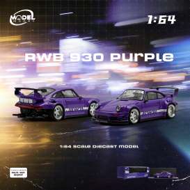 Porsche  - RWB 930 purple - 1:64 - ModelModel - MM64-RWB930-003 - MM64-RWB930-003 | Toms Modelautos