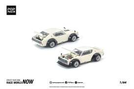 Nissan  - white - 1:64 - Pop Race Limited - PR640210 - PR640210 | Toms Modelautos