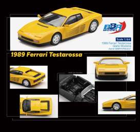 Ferrari  - Testarossa 1989 yellow - 1:64 - BBR - BBRFER64037 - BBRFER64037 | Toms Modelautos