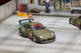 Porsche  - RWB 993 matte green - 1:64 - Street Weapon - STW262 - STW262 | Toms Modelautos