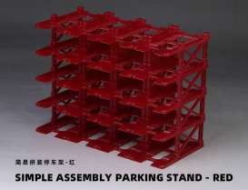 diorama Accessoires - Parking stand red - 1:64 - Black Box Diorama - MC642001 - MC642001 | Toms Modelautos