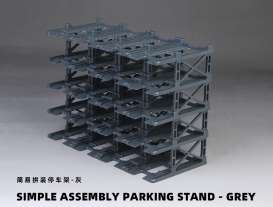 diorama Accessoires - Parking stand grey - 1:64 - Black Box Diorama - MC642002 - MC642002 | Toms Modelautos