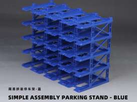 diorama Accessoires - Parking stand blue - 1:64 - Black Box Diorama - MC642003 - MC642003 | Toms Modelautos