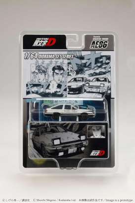 Toyota  - Sprinter Trueno (AE86) white/black - 1:64 - Hobby Japan - HJDMD001C - HJDMD001C | Toms Modelautos