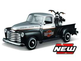 Chevrolet  - 3100 1948 black/silver - 1:24 - Maisto - 32198 - mai32198 | Toms Modelautos